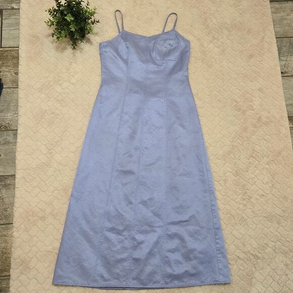 TM Sport by That's Me Made in USA Vintage Blue Long Sleeveless Dress, Size 6 - Picture 1 of 10